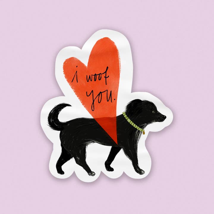 franzizo nachhaltige papeterie - Wholesale Sticker - “Woof” sticker