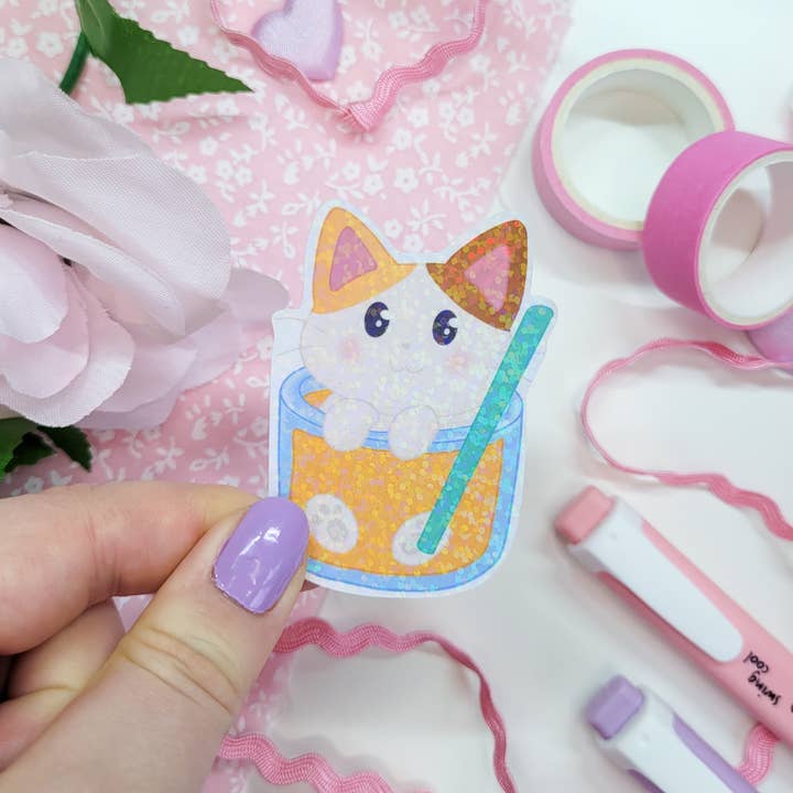 Okupoku – wholesale Sticker – Cats in things Sticker pack1