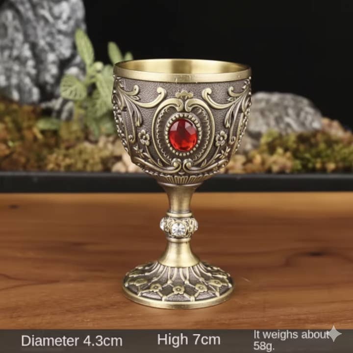 Holiday Farm - Wholesale Wine glass - Vintage Holy Grail Medieval Metal Wine Goblet2