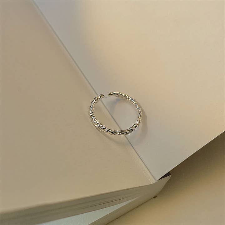 Perimade & Co. LLC - Wholesale Band/Stacked Ring - Twist Slim Thin Stacking Band Ring in 925 Sterling Silver3