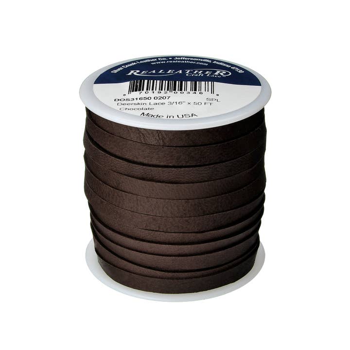 Realeather – wholesale Craft supplies – 3/16" Deerskin Lace, 50 ft