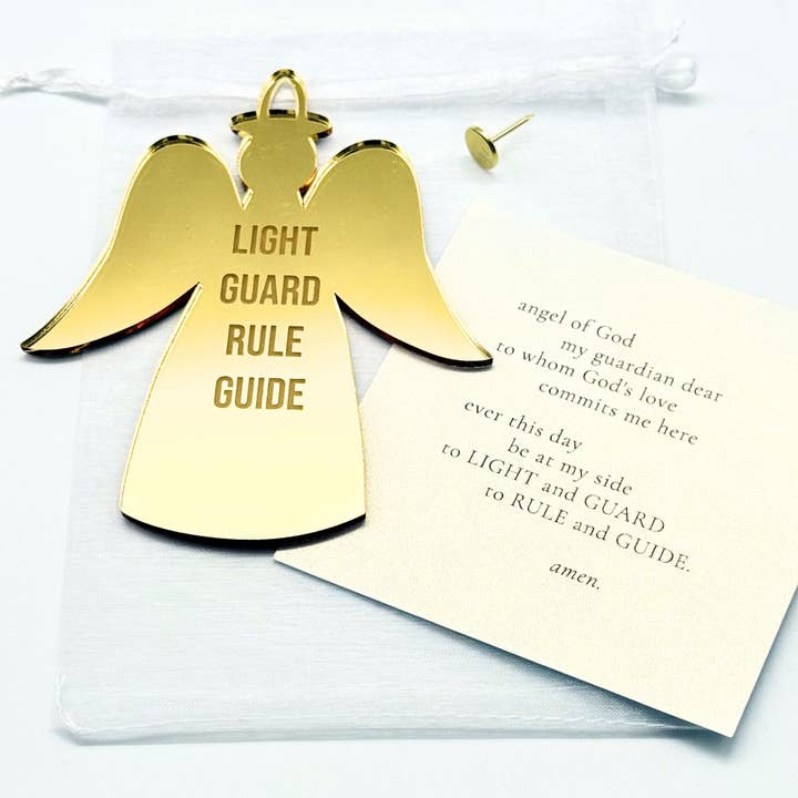 "Light Guard Rule Guide" Acrylic Guardian Angel Set for wholesale by Sarahndipity Shop