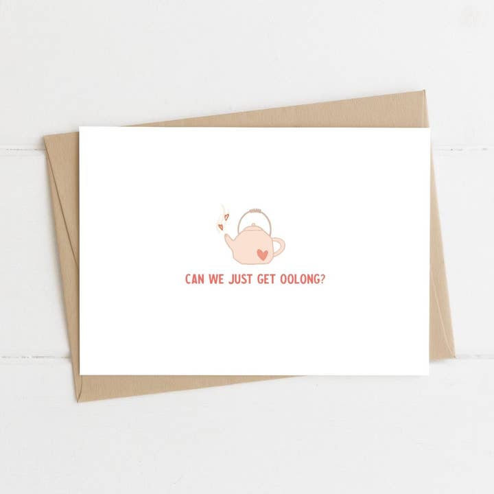 Love Pun Greeting Card - Teapot for wholesale by Be Well Stationery