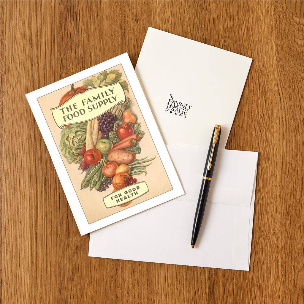 Found Image Press - Wholesale Stationery/Notecard Set - Greeting Card FO-87 Family Food Supply1