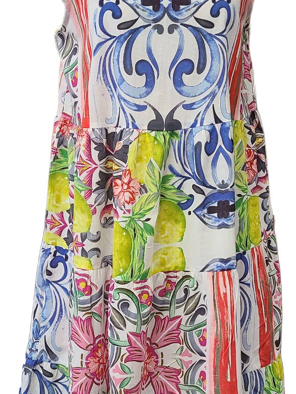 Blue Lemons Tired KikiSol Tank Dress for wholesale by KikiSol