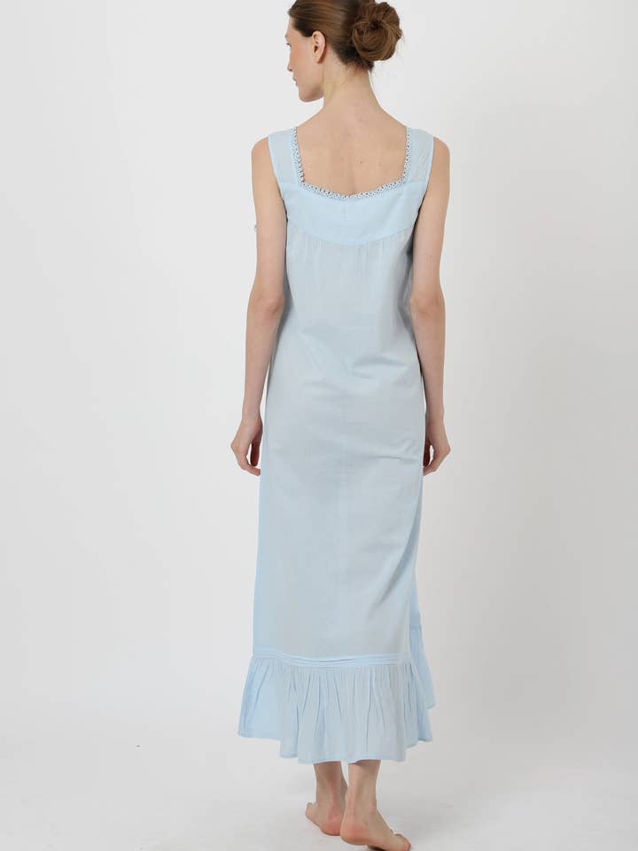Muqeem & Brothers - Wholesale Nightgown - Women's - Victorian Style Nightgown Long Vintage Nightdress 5 Colors