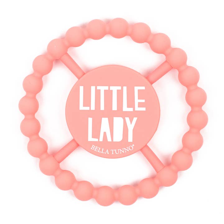 Little Lady Happy Teether for wholesale by Bella Tunno