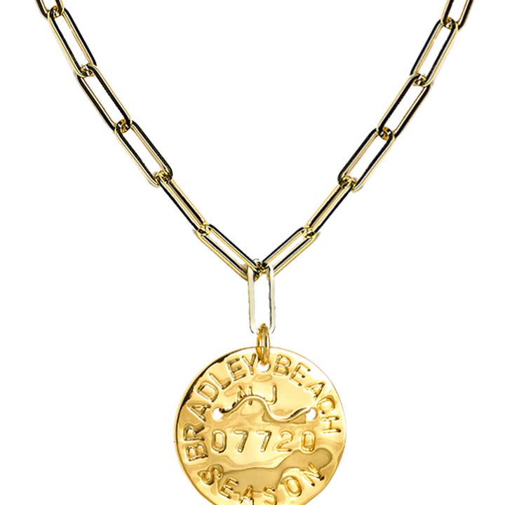 Lisi Lerch - Wholesale Pendant/Charm Necklace - Beach Tag Charm Necklace – 18k Gold Plated - WS2