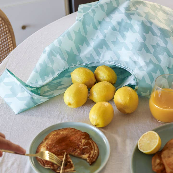 Hello Weekend - Wholesale Grocery/shopping bag - Sage Houndstooth - Shopper Bag4