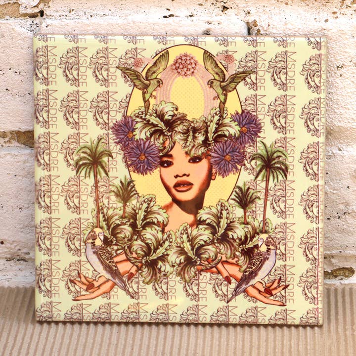 Island Girl Art Dekorativer Untersetzer aus Keramik, 15,2 x 15,2 cm für den Großhandel von Msdre