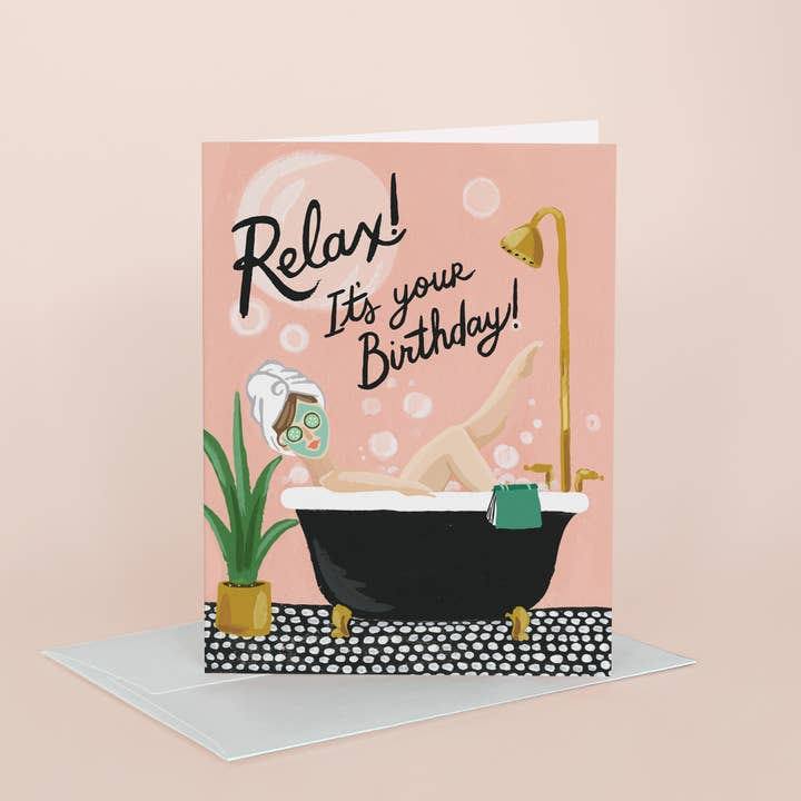 Idlewild Co. - Vente Cartes d'anniversaire - Carte de vœux d'anniversaire bain moussant
