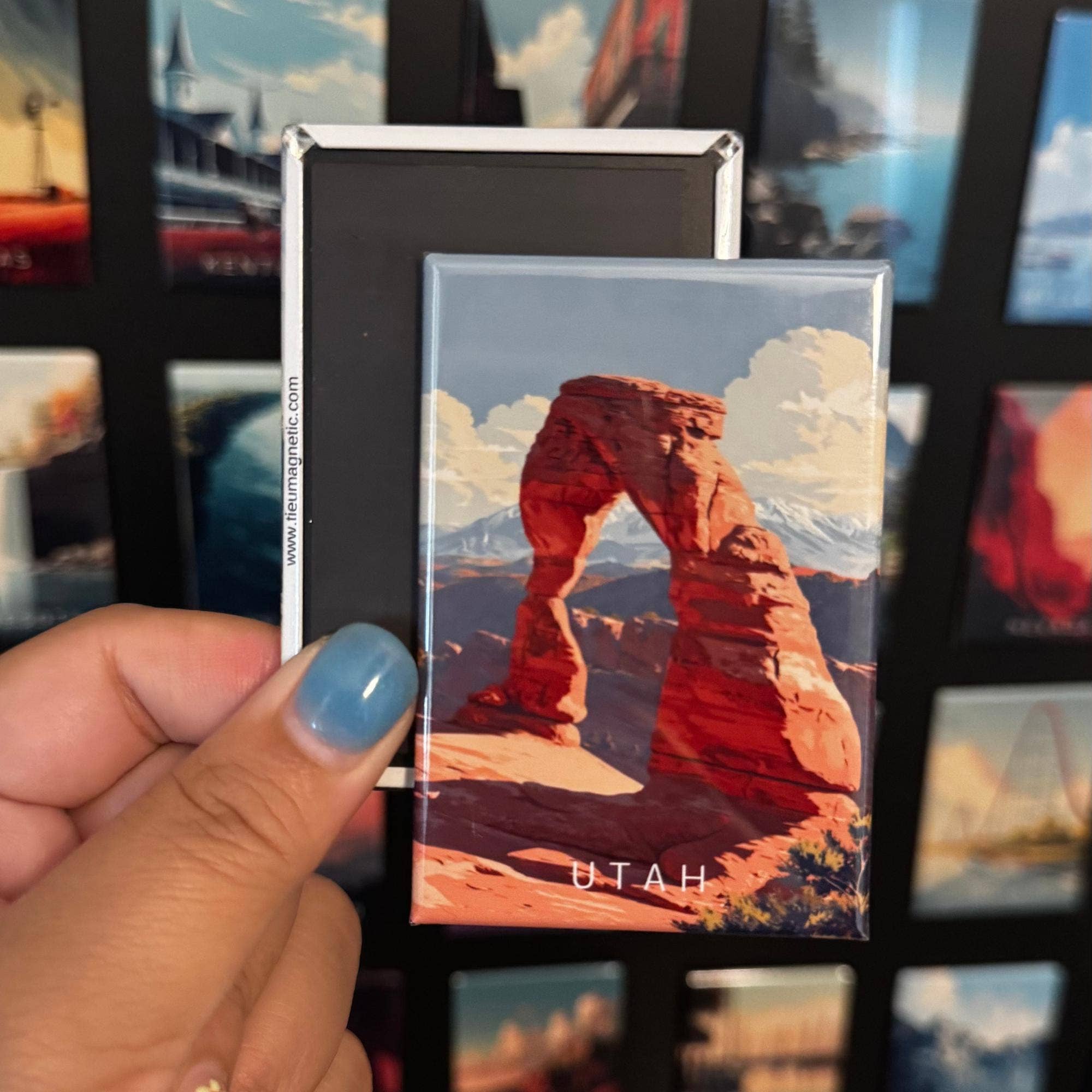 Tieu Magnetic - Wholesale Magnet - Utah Magnet | Delicate Arch | Travel Poster Style0