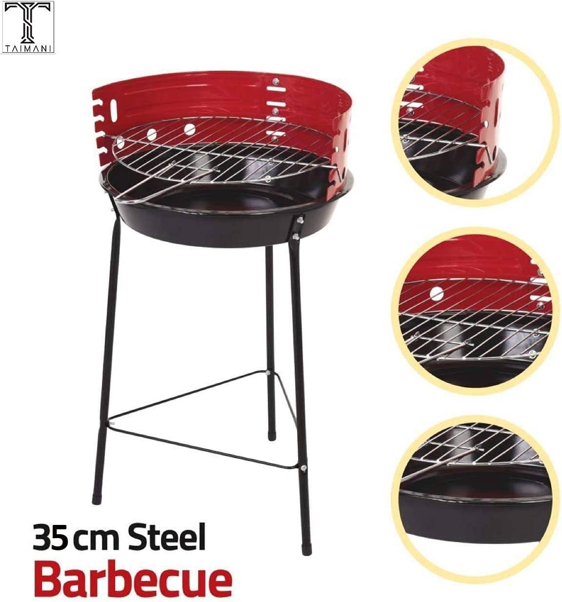 My Wholesale Warehouse - Wholesale Outdoor Grill Tools - Generise Portable Round Chargrill BBQ Grill Set1