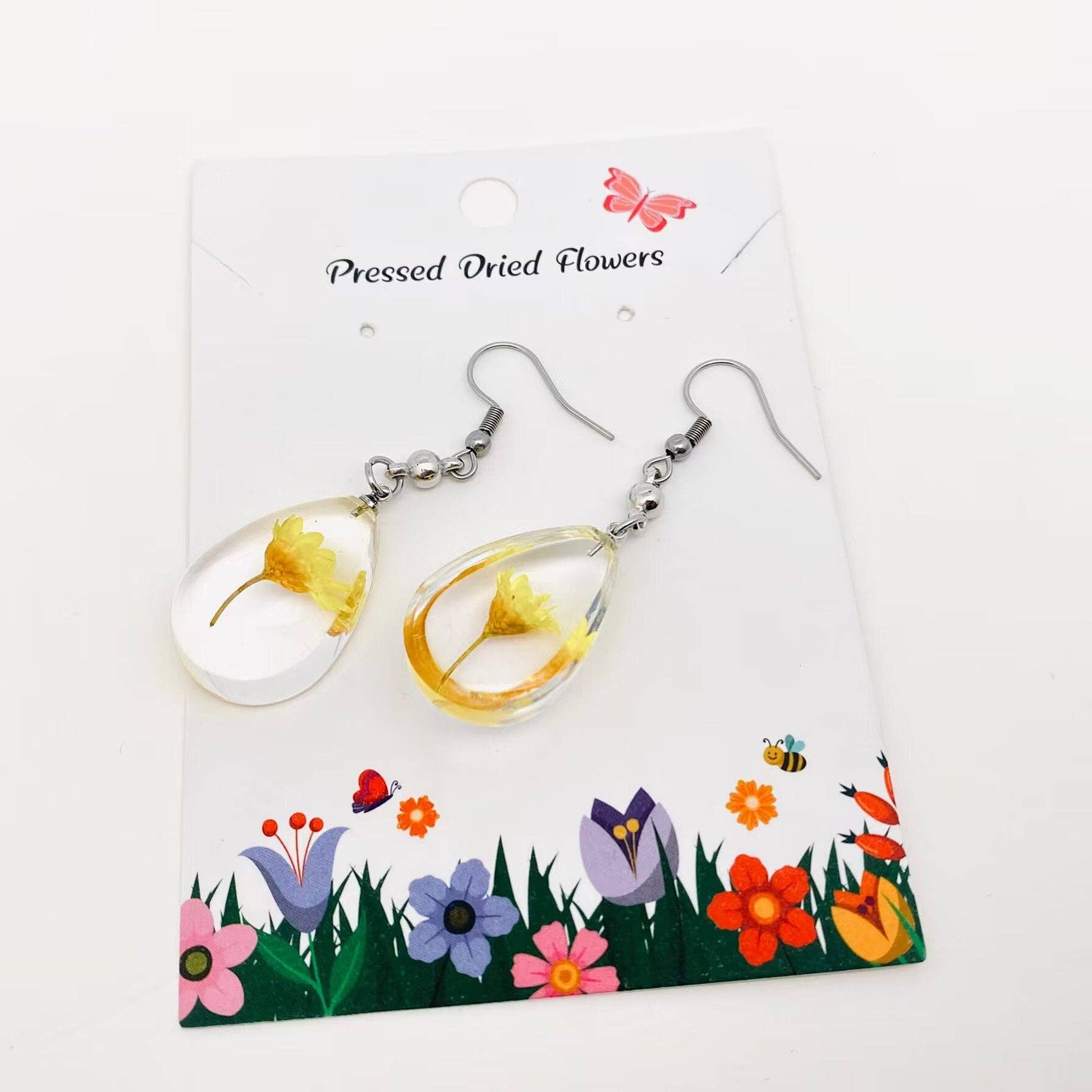 Mio Queena - Vente Boucles d'oreilles pendantes - Boucles d'oreilles pendantes transparentes en forme de goutte en chrysanthème - PDF6