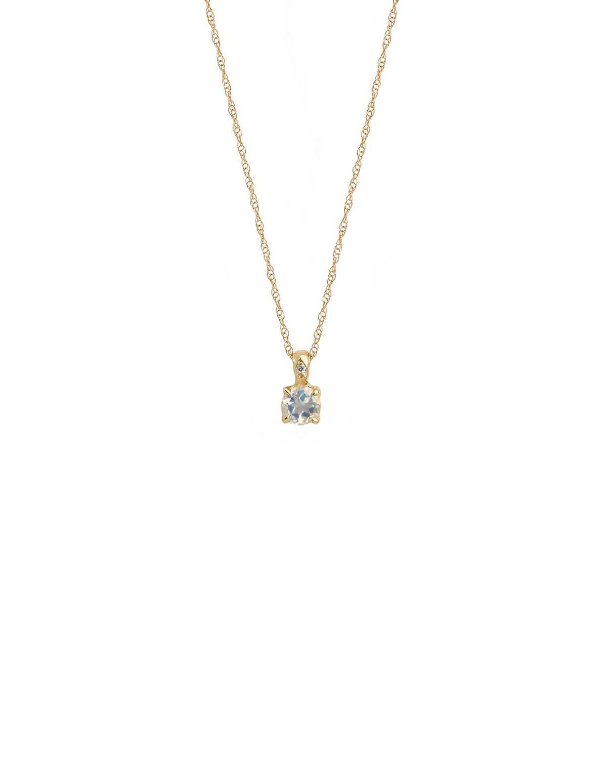 Lacee Alexandra Jewelry – wholesale Pendant/charm necklace – Solid Gold Moonstone Necklace3