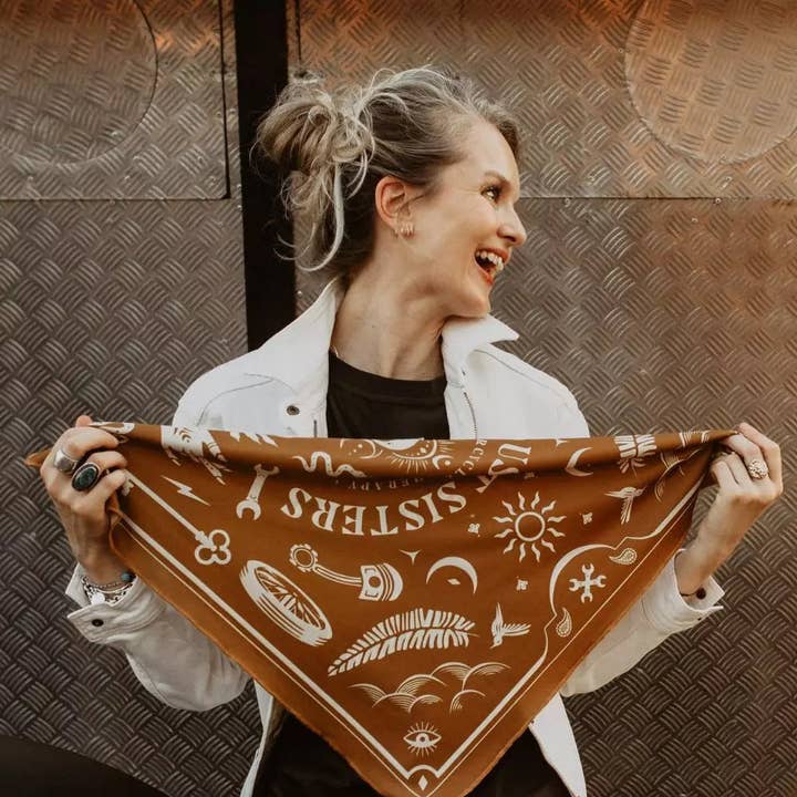WILDUST - Wholesale Scarf - Women's - MOTORCYCLE SCARF - MOTO THERAPY CAMEL0