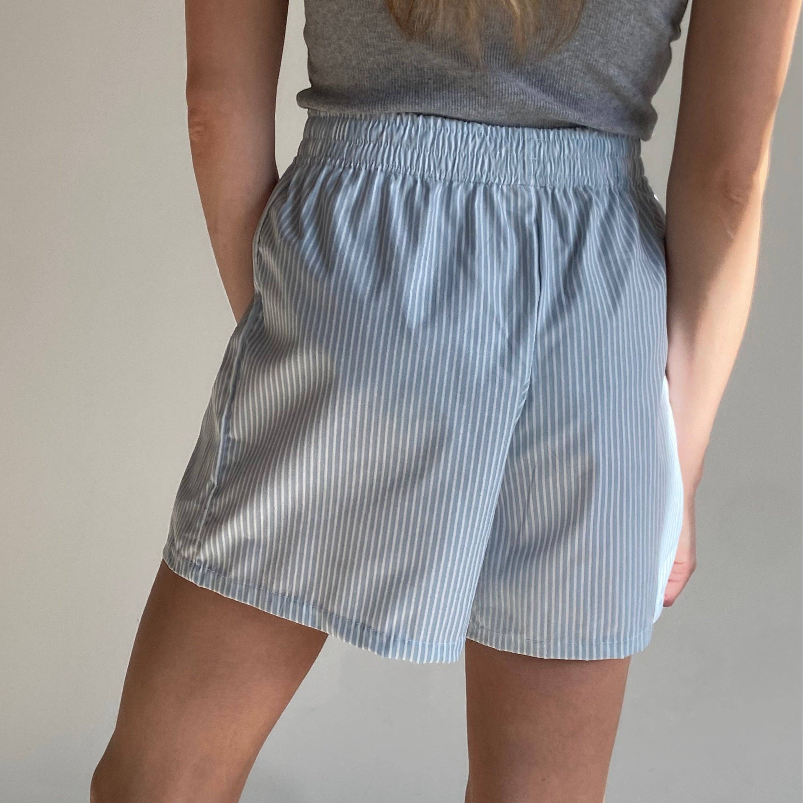 Lenereidi - Wholesale Shorts - Women's - Boxer Rebecca - Baby Blue Stripes1