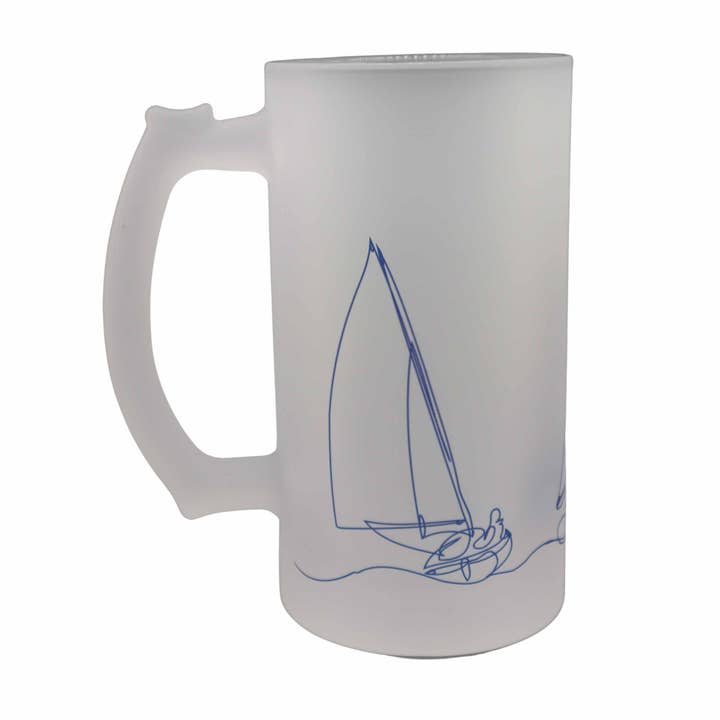 Regatta Frosted Beer Stein for wholesale by Mustard & Gray Ltd