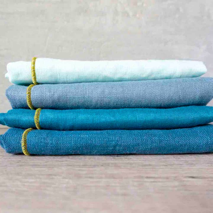Curated 100% Linen Napkins - Dockside Mix (Set of 4) for wholesale by West Coast Handmade