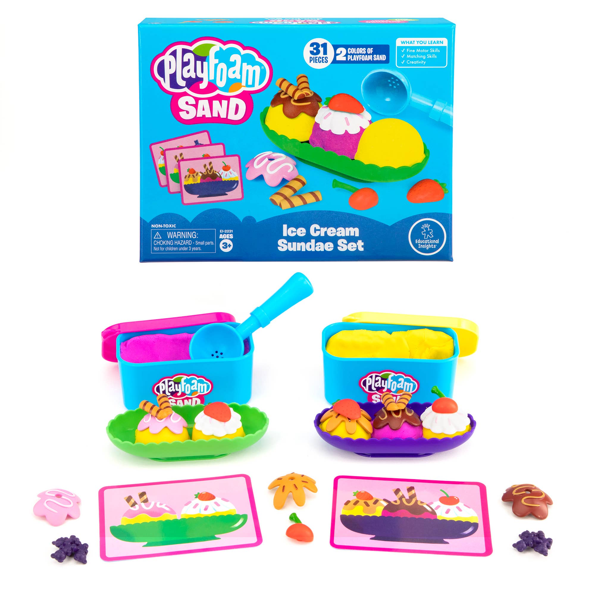Learning Resources - Vente Lot de jouets – enfant - Ensemble de sundae à la crème glacée Playfoam® Sand0
