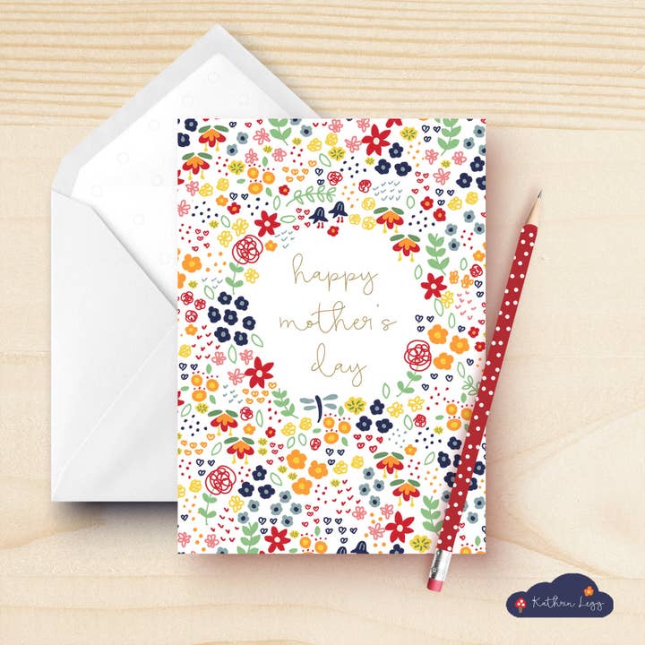 Tarjeta de felicitación del día de la madre feliz para venta al por mayor de Kathrin Legg