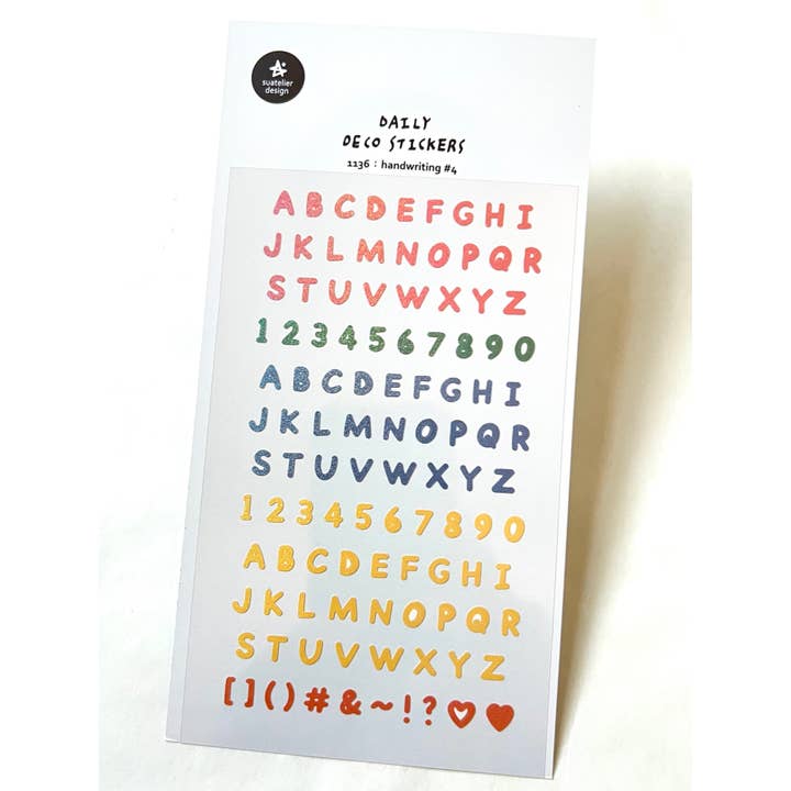 BCmini - Wholesale Sticker - 01136 HANDWRITING COLORFUL LETTERS STICKERS