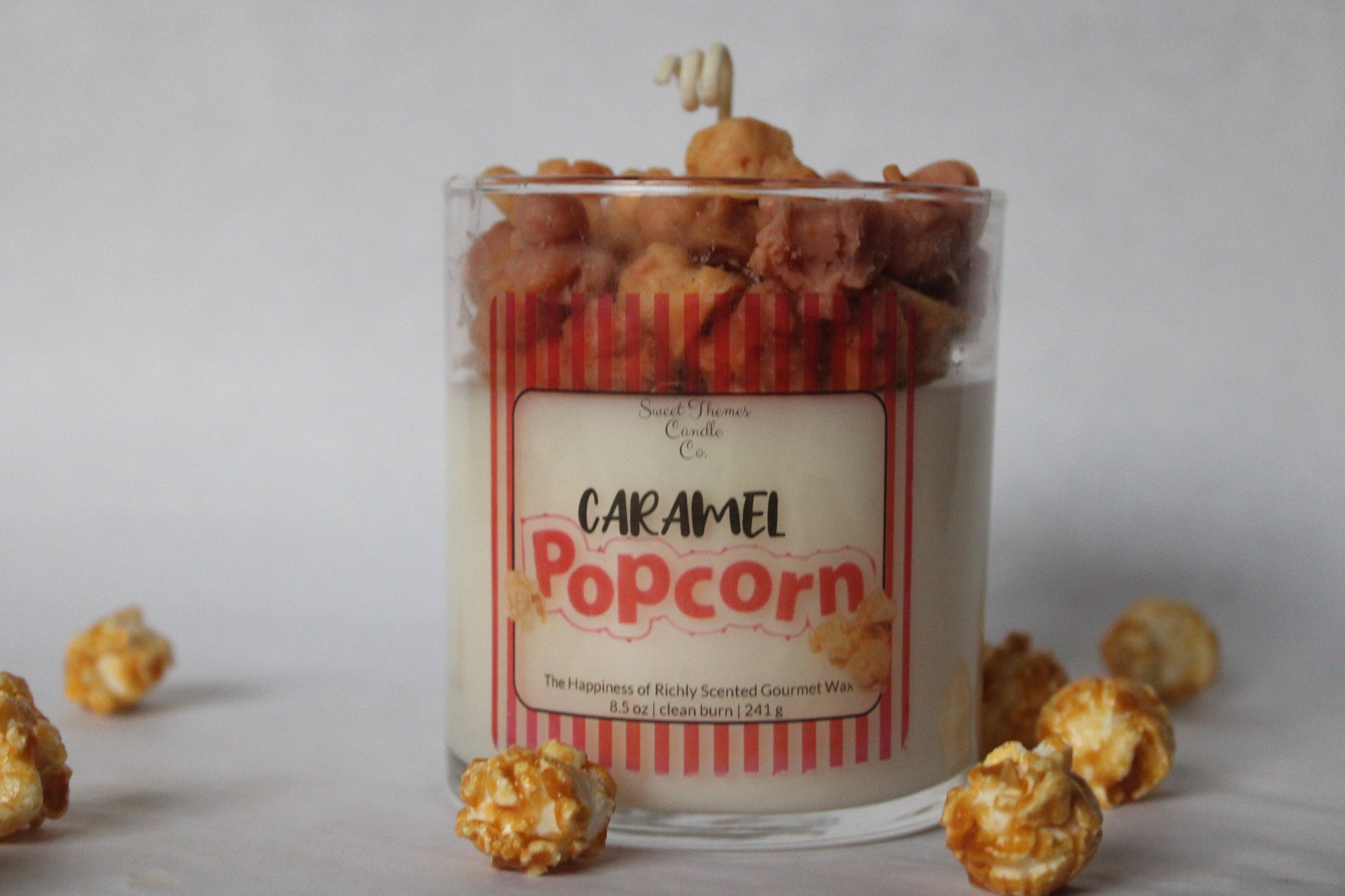 Sweet Themes Candle Co. - Wholesale Jar/Filled Candle - Caramel Popcorn - smells like Movie Night6