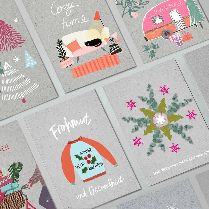 Fritzante - Wholesale Christmas Card - Postcard Happiness and Health1