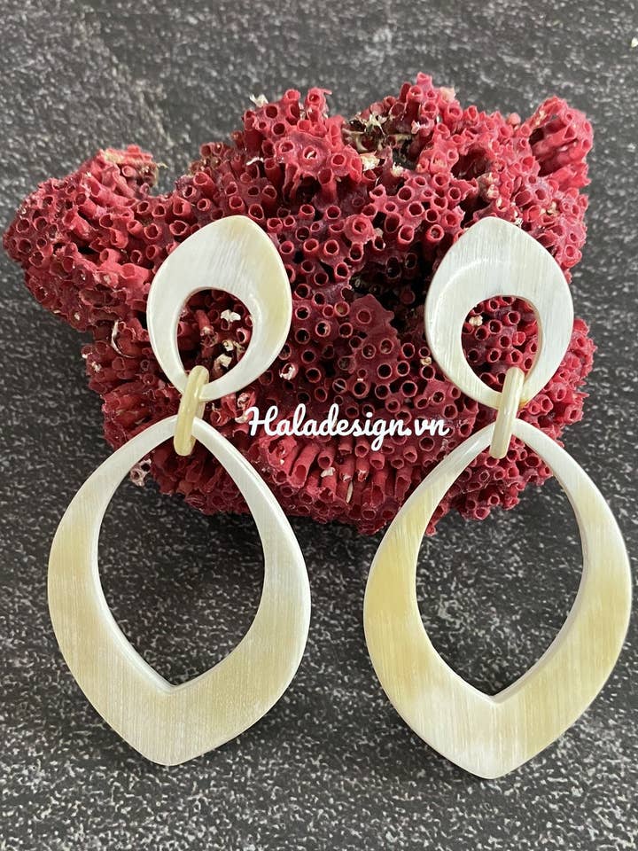 Horn Earrings, Droplet Earrings, Jewelry for wholesale by Hala Design