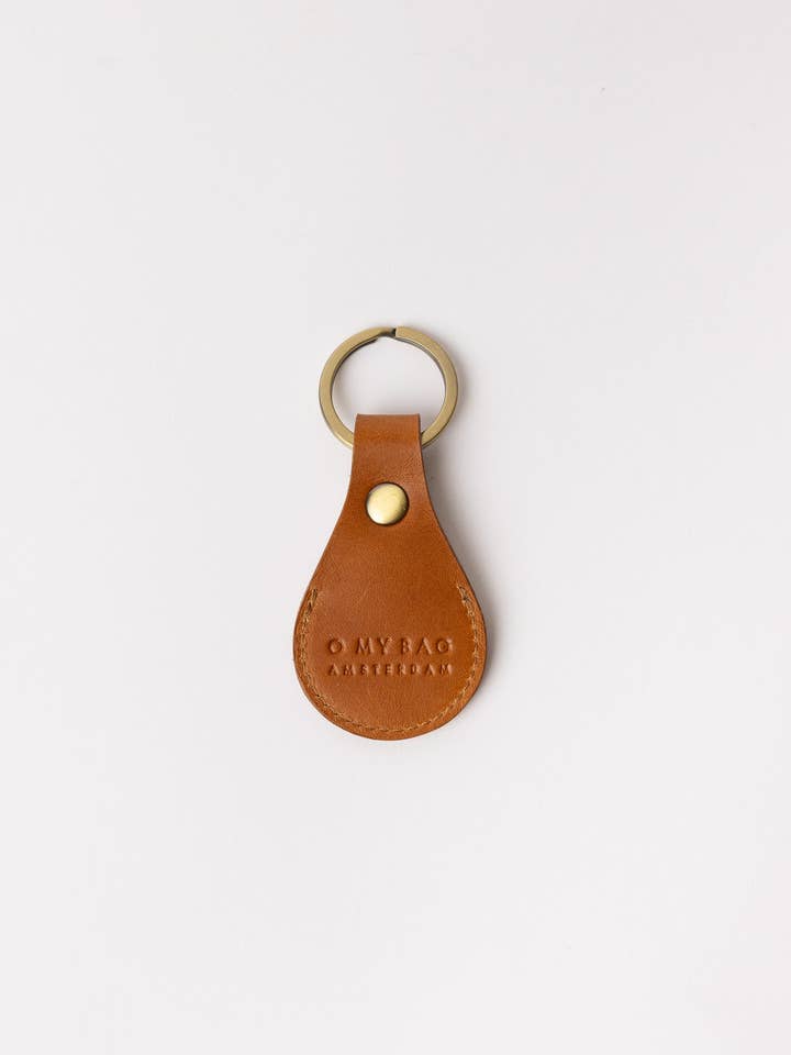 Airtag Holder - Cognac Classic Leather for wholesale by O My Bag