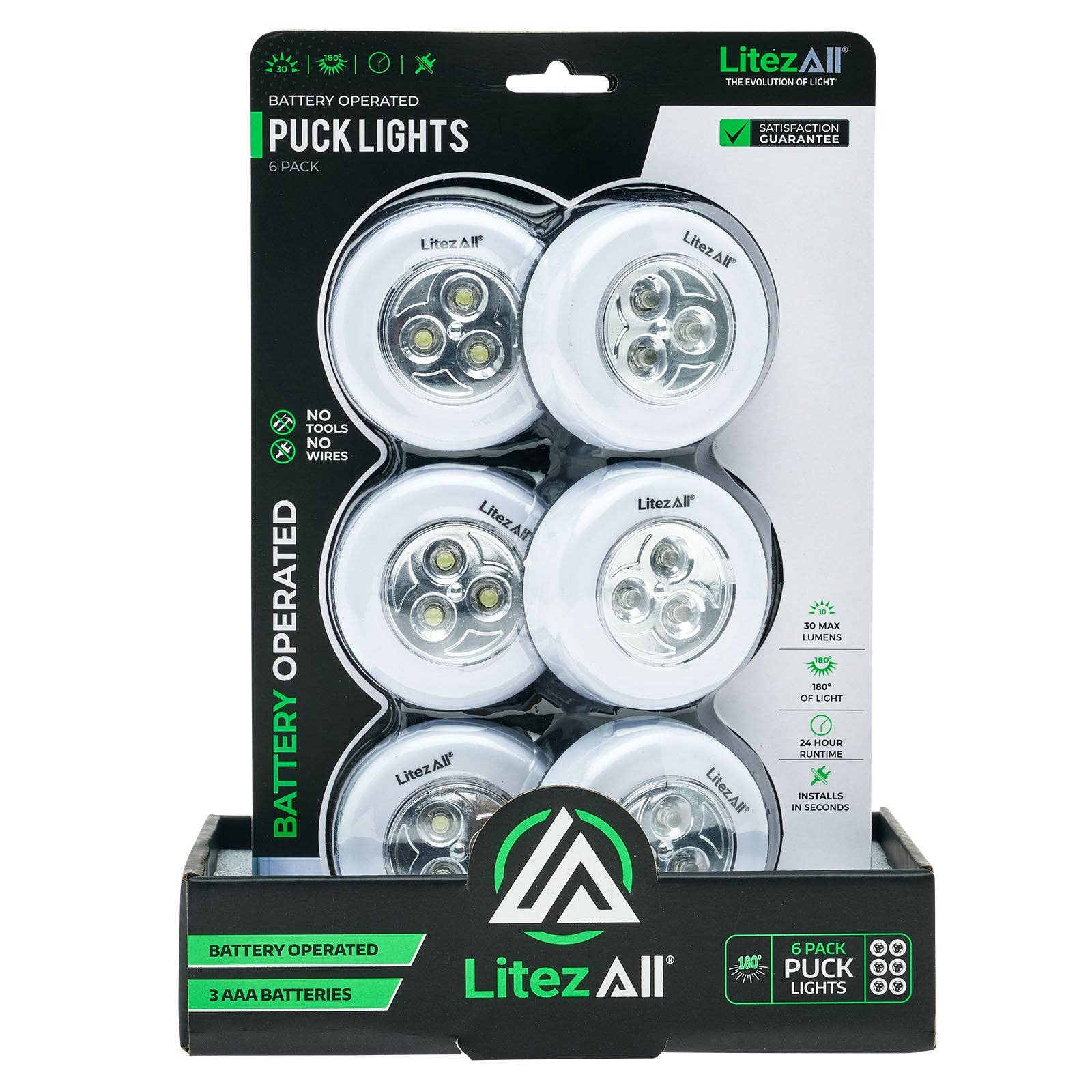 LitezAll - Wholesale Accent/Desk Lamp - LitezAll LED Puck Light 6 Pack23