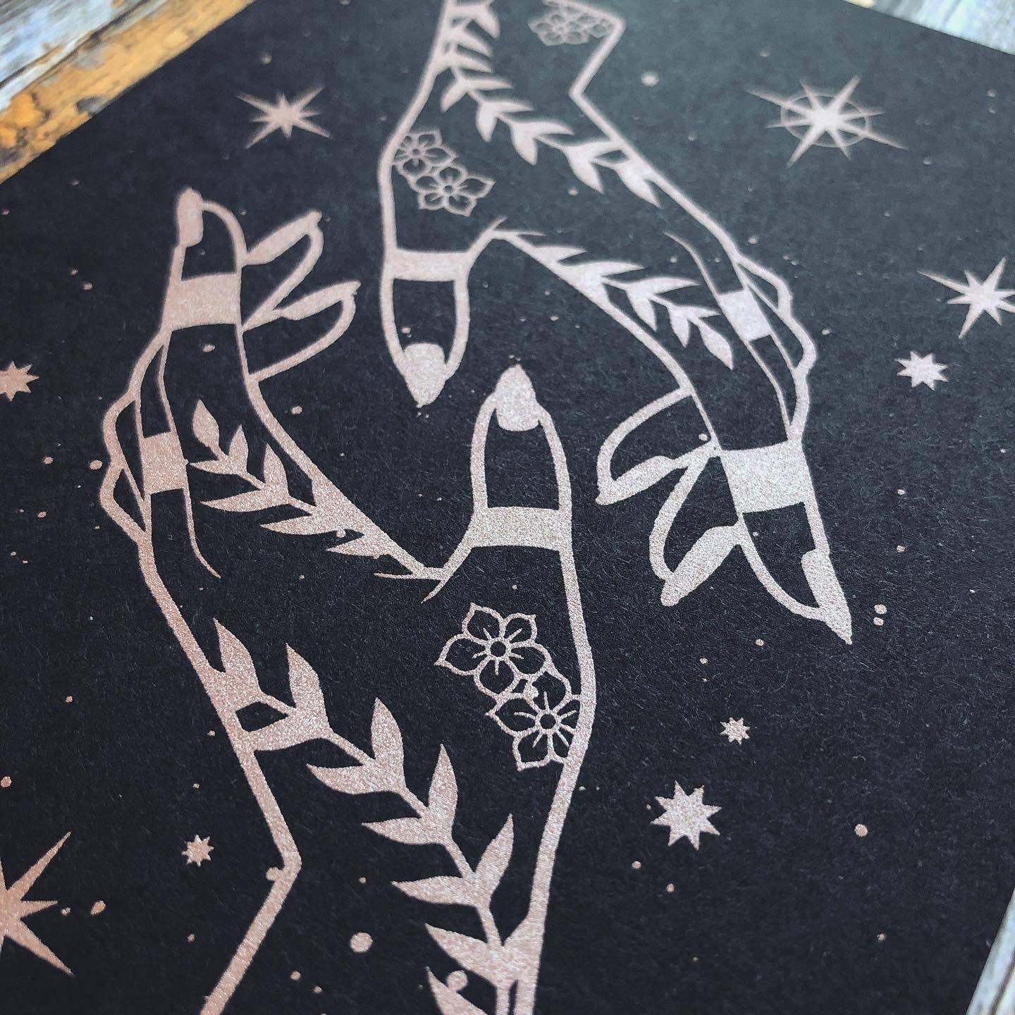 The Fabled Creative Co. - Wholesale Art Print - Magic Hands - Handmade Mini Art Print3