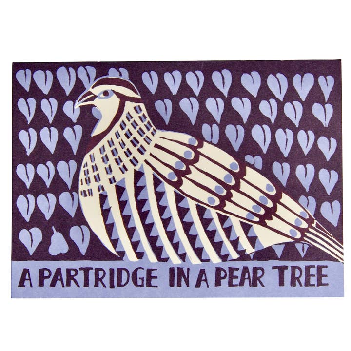 Cambridge Imprint - Wholesale Christmas Card - Pack of Ten Cards Partridge in a Pear Tree