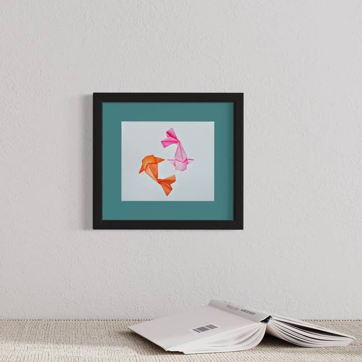 CMarie Northwest - Wholesale Art Print - Origami Koi Giclee Print, Paper Folding Fish Art