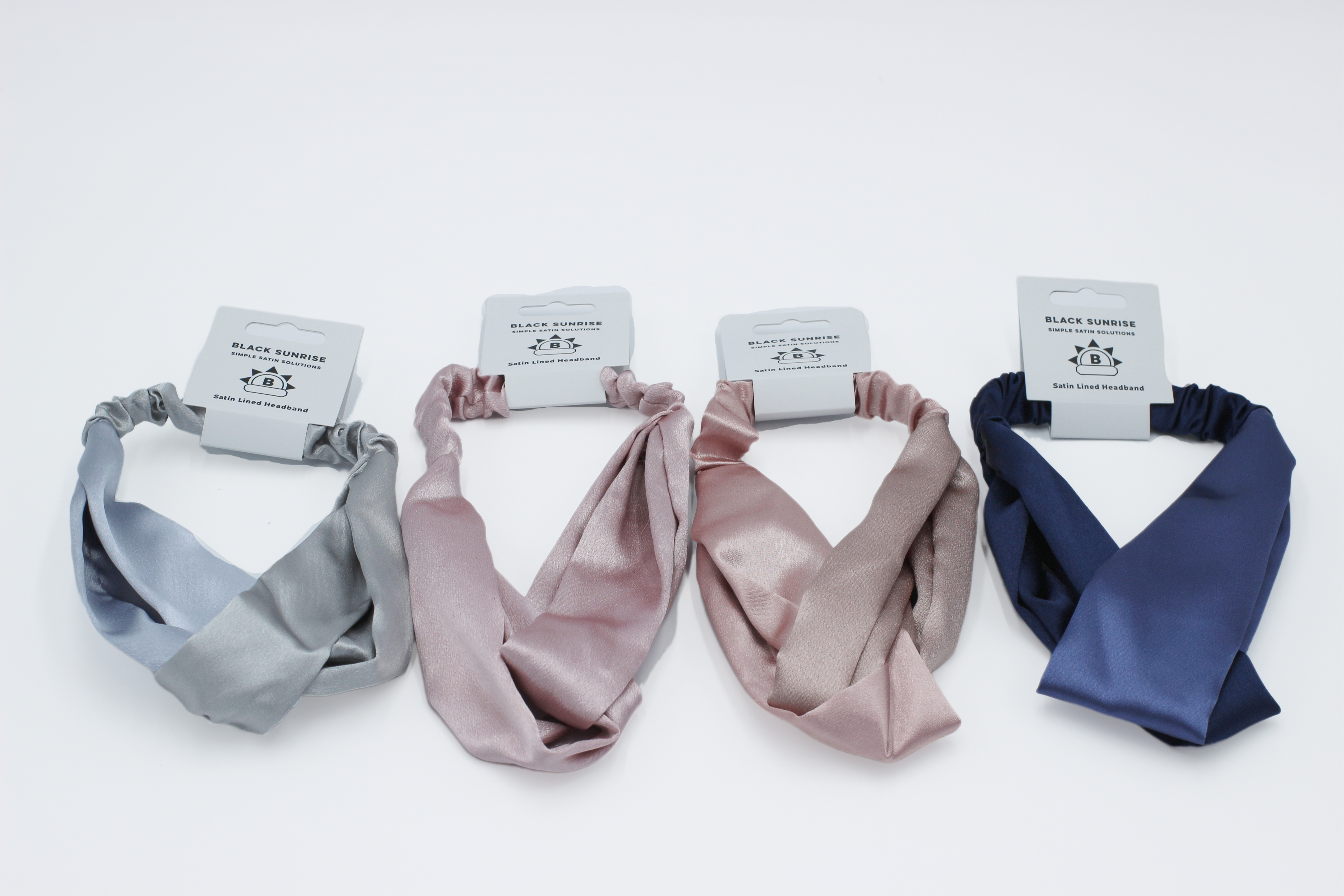 Black Sunrise – wholesale Fashion headband – women's – Satin Lux Cross Headband7