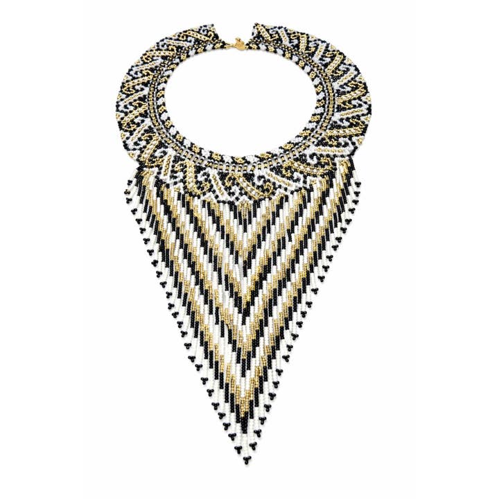 Collar de cuentas Emberá hecho a mano – Arte arcoíris colombiano para venta al por mayor de Authentic Origin Colombia