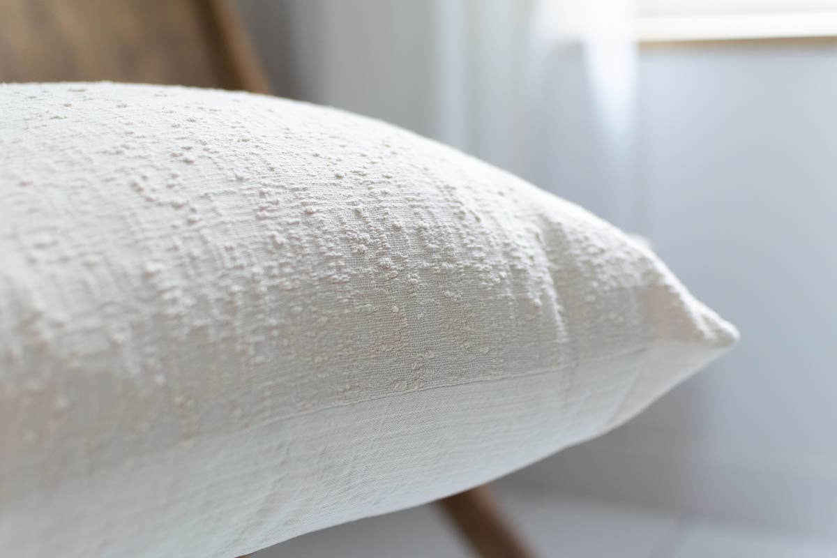 Fair + Simple - Wholesale Throw/Decorative Pillow - Woven Pillow in Textured Beige4