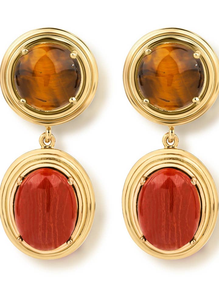 Knidos Kaplangözü Jasper Küpe for wholesale by Ninon