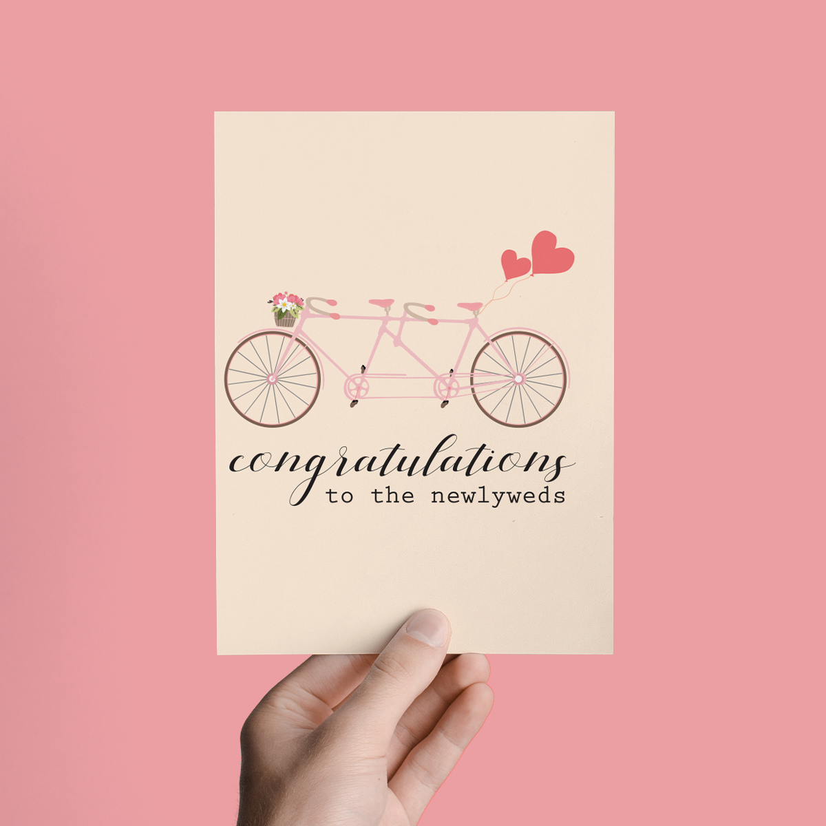 Parcel Island - Wholesale Wedding Card - Congratulations to the Newlyweds, Wedding Bike Greeting Card3