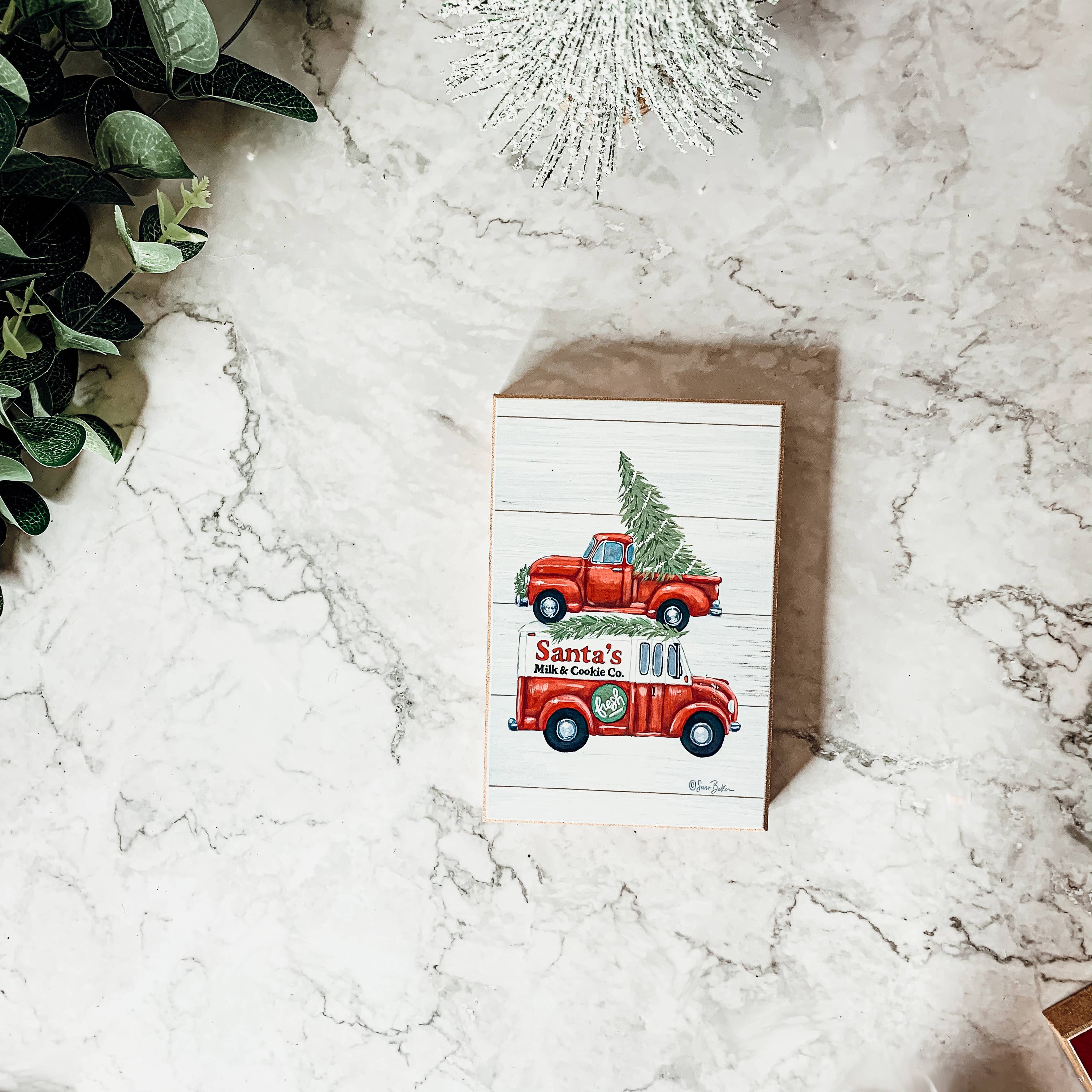 Gia Roma - Vente Décoration de Noël - Panneau « Merry Christmas to all & to all a Good Night », rouge35