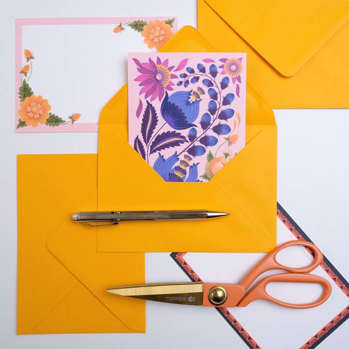 Printer Johnson Ltd – wholesale Stationery/notecard set – Petrykivka notecard set | 10 Ukrainian folk art notecards5