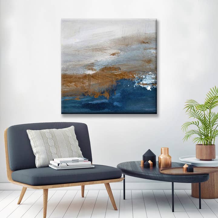 Kopparel insvept duk abstrakt väggkonst för wholesale av Ready2hangart, Inc.