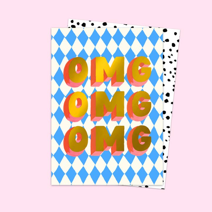 Eleanor Bowmer - Wholesale Congratulations card - OMG OMG OMG Card
