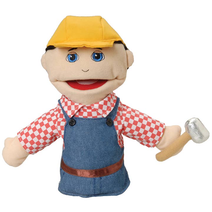 Cre8tive Minds - Wholesale Puppet - Kids & Baby - Multi-Ethnic Career Puppet - Construction Worker Puppet1