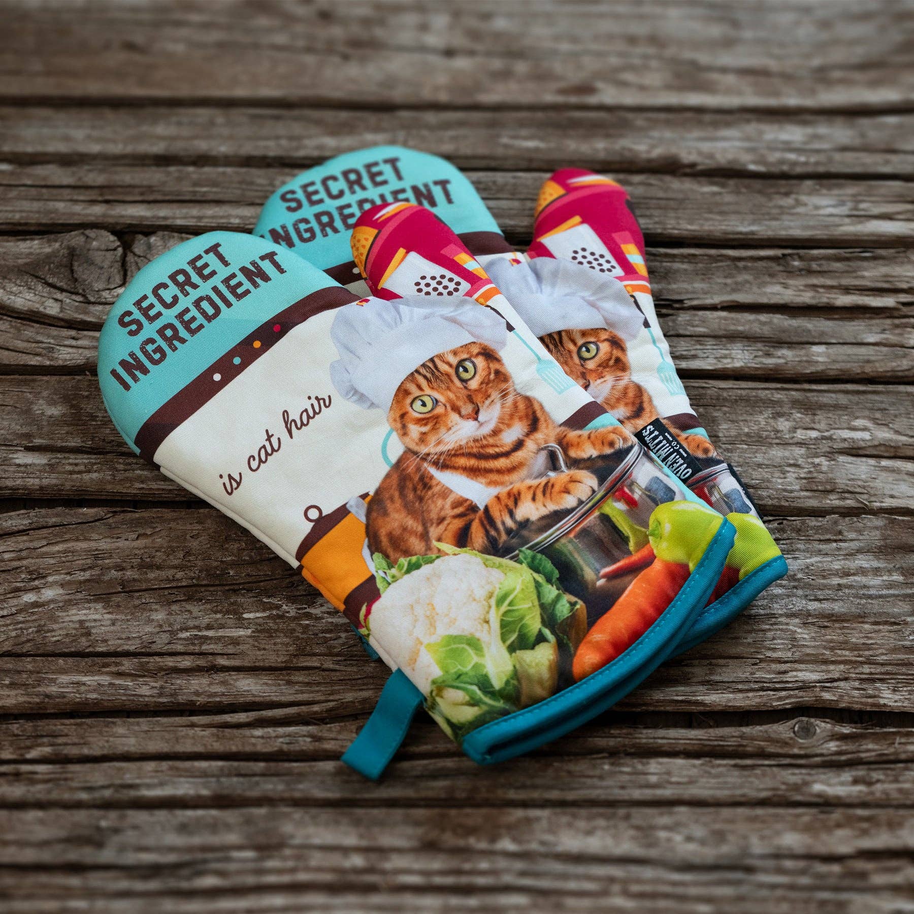 Zapps Clothing - Vente Gants de cuisine/maniques - L'ingrédient secret est un ensemble de gants de cuisine et de maniques en poils de chat6