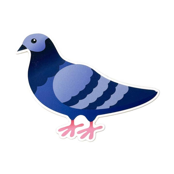 Pigeon Die Cut Vinyl Sticker for wholesale by Rainbow Unicorn Birthday Surprise