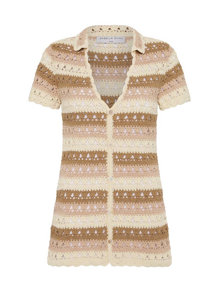 Gian Häkelknopfhemd - Letzter Artikel 4 für den Großhandel von Isabelle Quinn