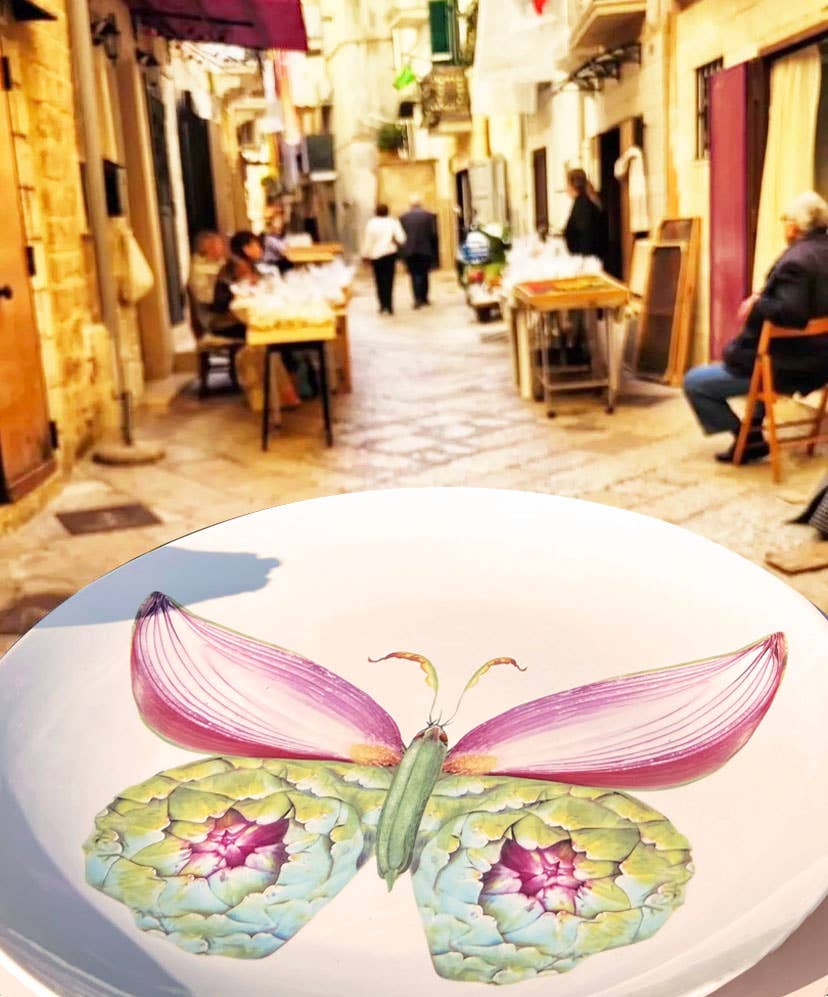 Bordy's - Vendita all'ingrosso Piatto - Set di 4 piatti maxi « La dolce vita di una farfalla »24