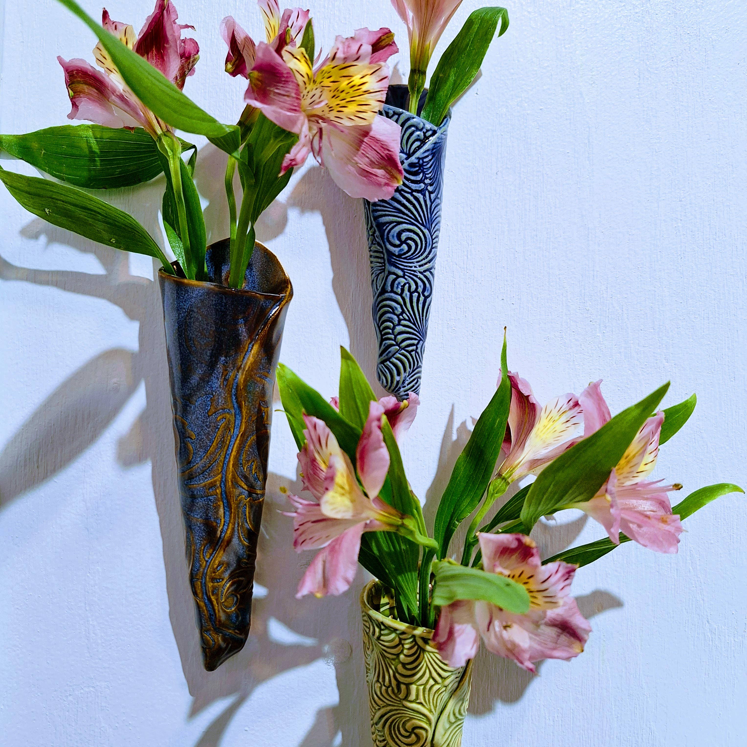 Plays in Mud Pottery - Wholesale Wall Planter - Wall Pocket - Handmade Pottery Wall Vase - Made to Order5