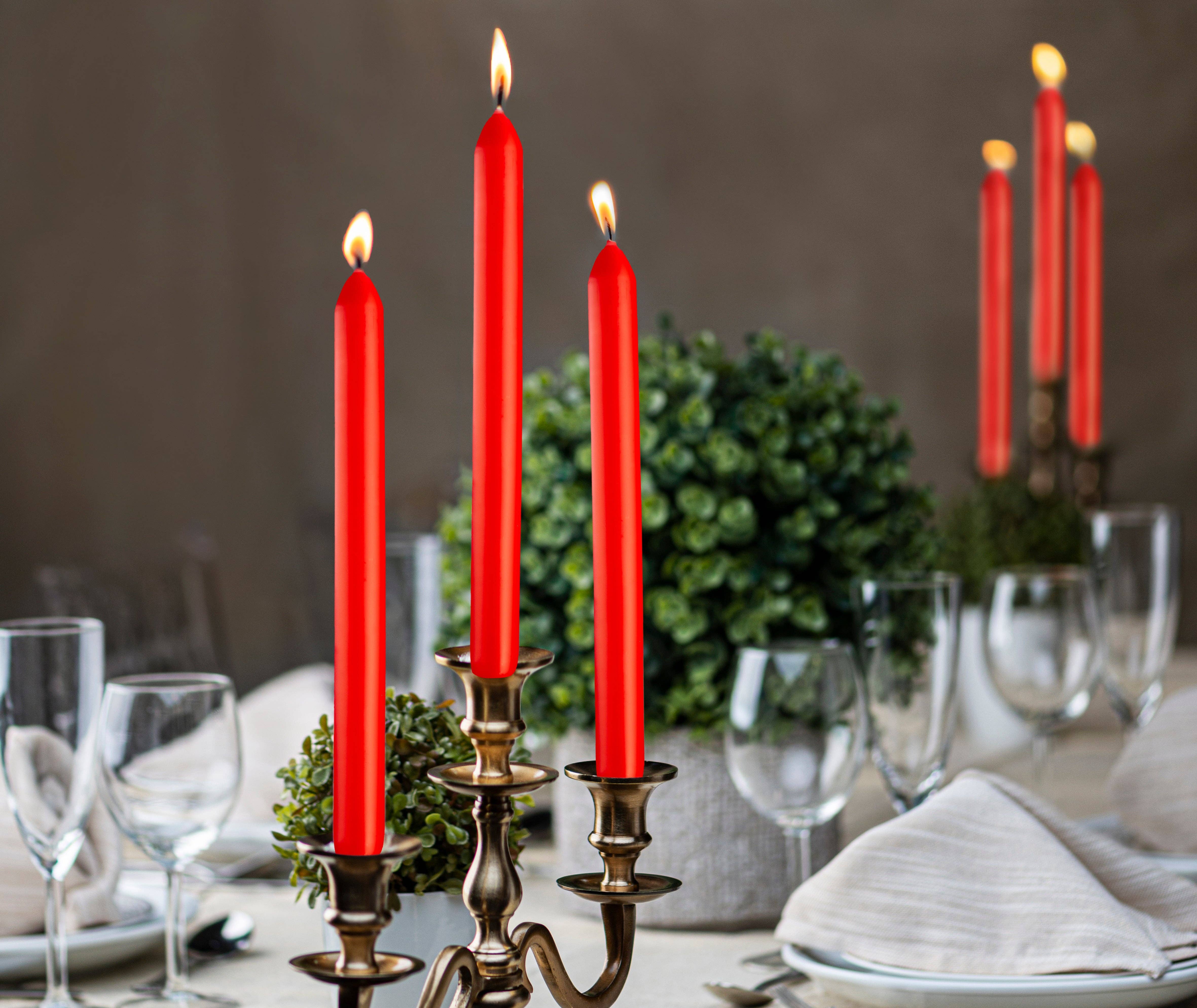 BOLSIUS - Wholesale Tapered Candle/Candlestick - 9 Inch Dinner Taper Candles 10 Pack - Wedding, Decorative, Holiday, Colored Unscented Taper Candles21